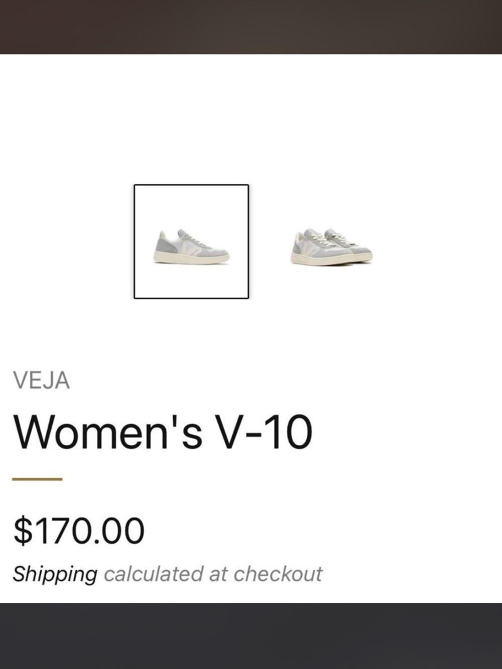 Veja Women's V-10 Sneakers in Light Gray and Cream